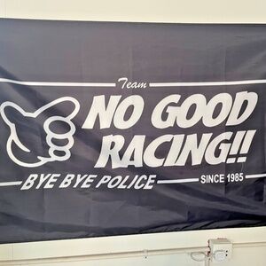 Team No Good Racing Bye Bye Police since 1985 3' x 5' Flag